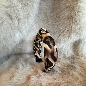 Fendi Leopard Logo Print Headband by Alice and Hops